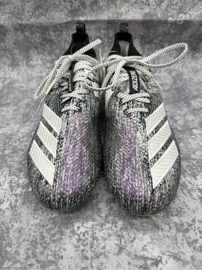 adidas Gray and Black Adizero Football Cleats